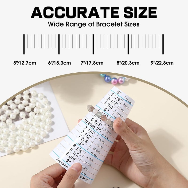 مجموعة أدوات قياس حجم الأساور، قالب أساور قابل للتعديل مع شريط قياس من 5-9 بوصات، أداة قياس المعصم البلاستيكية لصنع المجوهرات، مقياس الأساور لقياس المعصم بدقة، قطعتين - Image 2